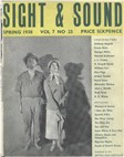 SIGHT AND SOUND (30s-90s) magazine side cover Issue 25 March/April/May 1938