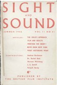 SIGHT AND SOUND (30s-90s) magazine side cover Issue 41 June/July/August 1942