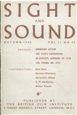SIGHT AND SOUND (30s-90s) magazine side cover Issue 42 September/October/November 1942