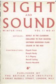 SIGHT AND SOUND (30s-90s) magazine side cover Issue 43 Winter 1942