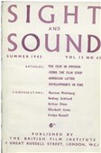 SIGHT AND SOUND (30s-90s) magazine side cover Issue 45 June/July/August 1943