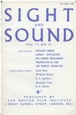 SIGHT AND SOUND (30s-90s) magazine side cover Issue 51 October/November/December 1944