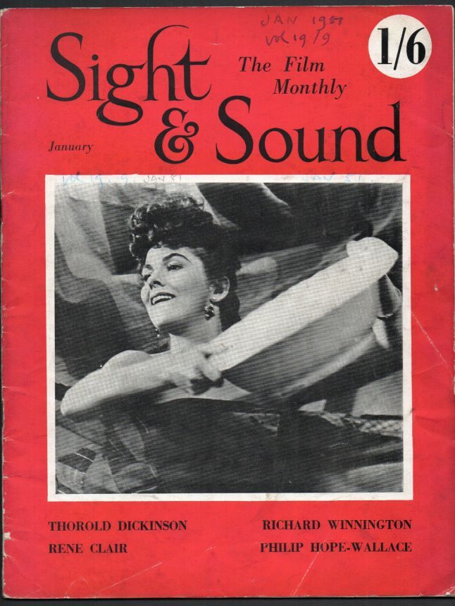 SIGHT AND SOUND (30s-90s) magazine side cover Issue 81 January 1951