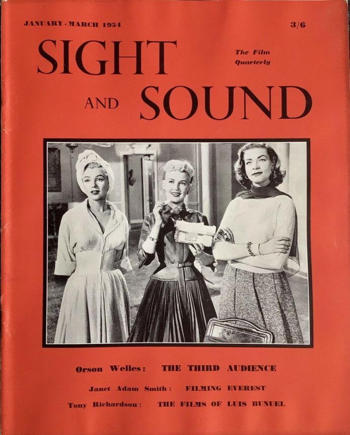 SIGHT AND SOUND (30s-90s) magazine side cover Issue 97 January/February/March 1954