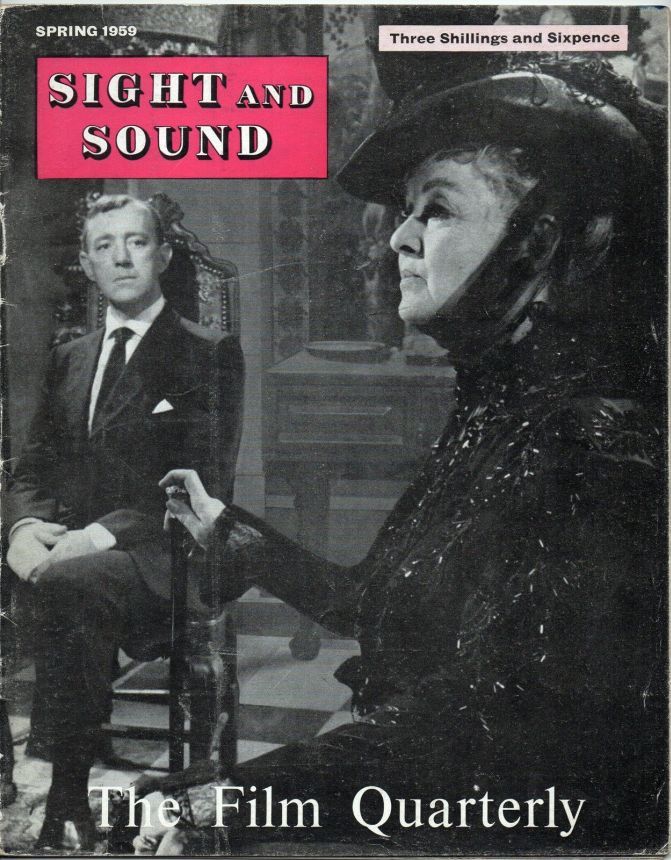 SIGHT AND SOUND (30s-90s) magazine side cover Issue 118  1959