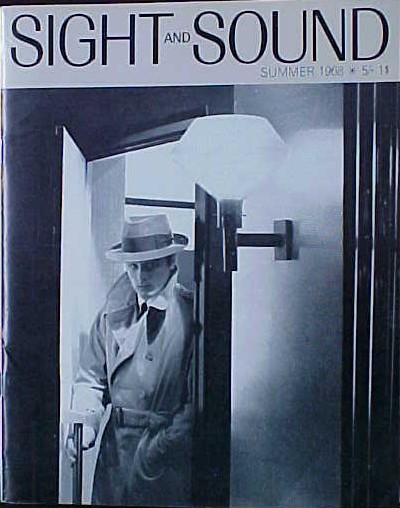 SIGHT AND SOUND (30s-90s) magazine side cover Issue 154 Summer 1968