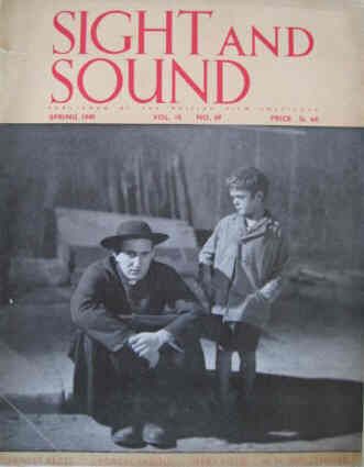 SIGHT AND SOUND (30s-90s) magazine side cover Issue 69 March/April/May 1949