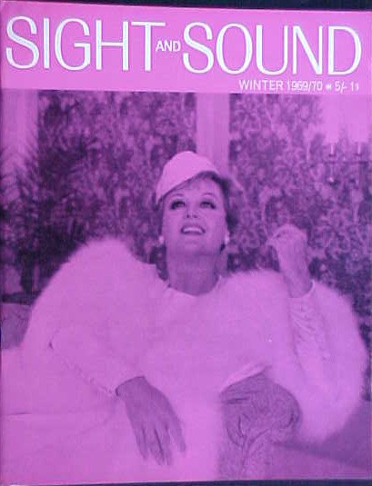 SIGHT AND SOUND (30s-90s) magazine side cover Issue 160 Winter 1969