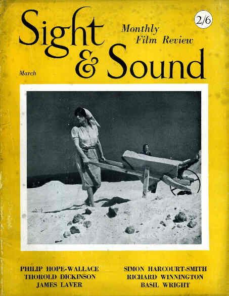 SIGHT AND SOUND (30s-90s) magazine side cover Issue 73 March 1950