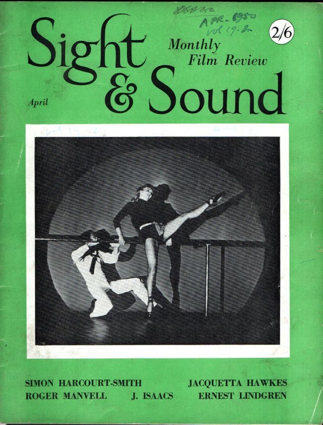 SIGHT AND SOUND (30s-90s) magazine side cover Issue 74 April 1950