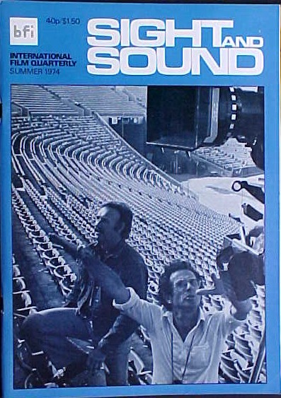 SIGHT AND SOUND (30s-90s) magazine side cover Issue 178 Summer 1974