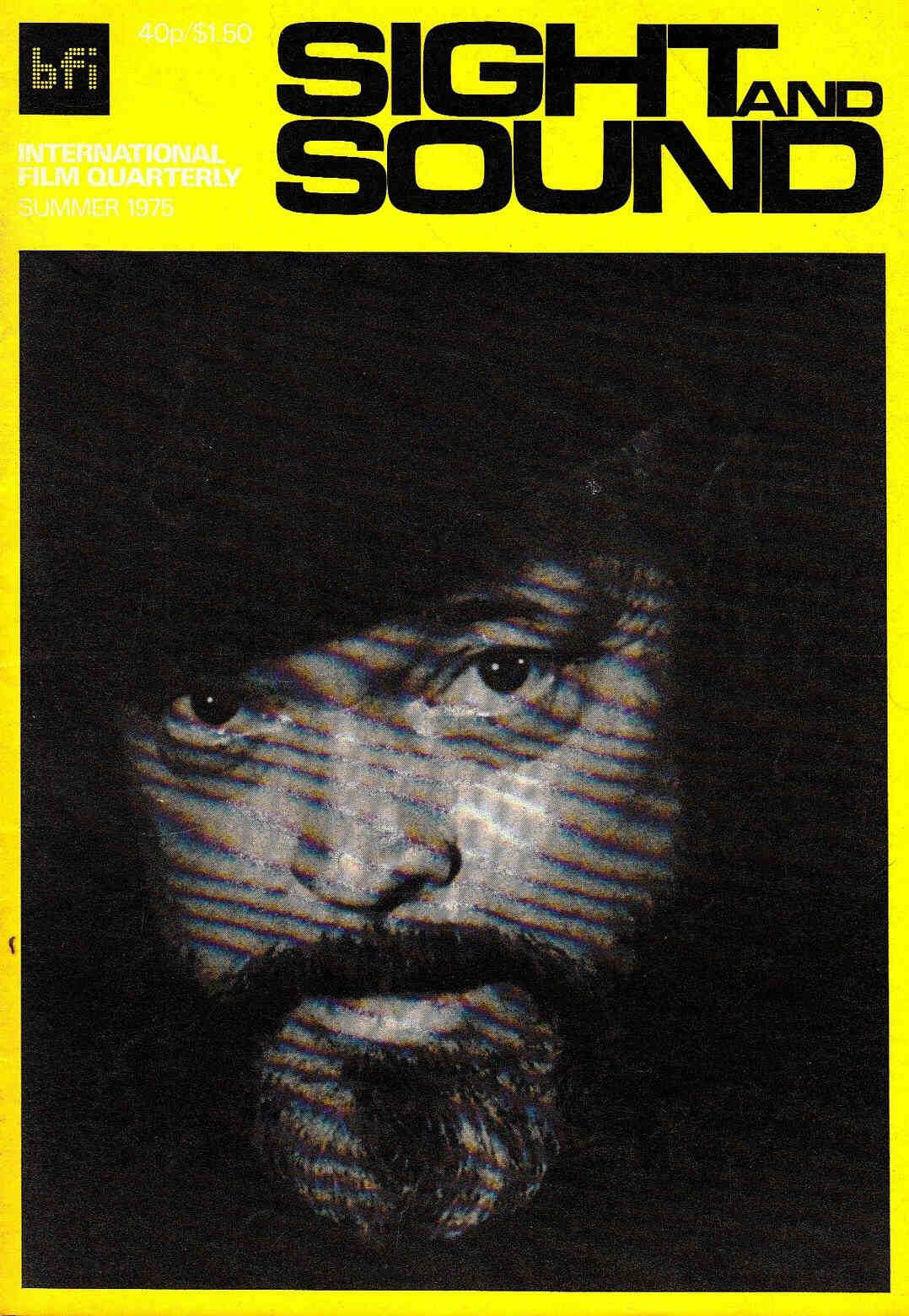 SIGHT AND SOUND (30s-90s) magazine side cover Issue 182 Summer 1975
