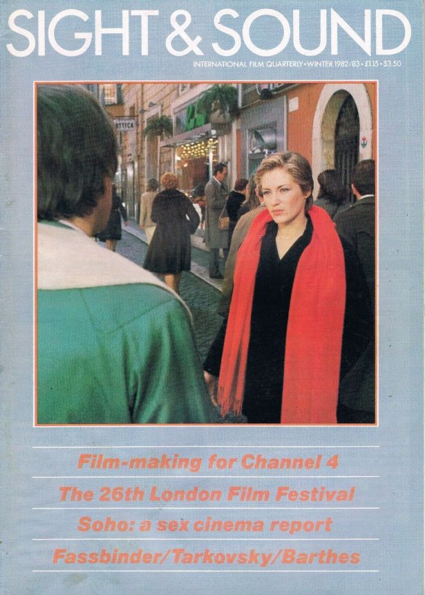 SIGHT AND SOUND (30s-90s) magazine side cover Issue 212 Winter 1982