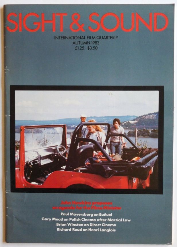 SIGHT AND SOUND (30s-90s) magazine side cover Issue 215 Autumn 1983