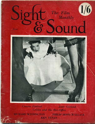 SIGHT AND SOUND (30s-90s) magazine side cover Issue 86 June/July 1951