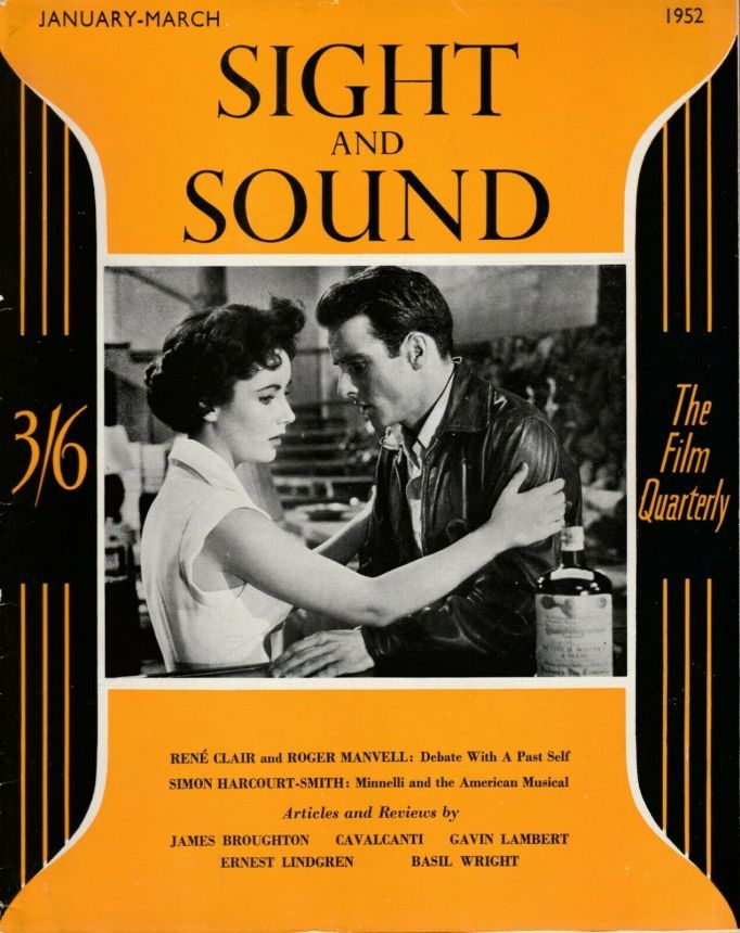 SIGHT AND SOUND (30s-90s) magazine side cover Issue 89 January/February/March 1952