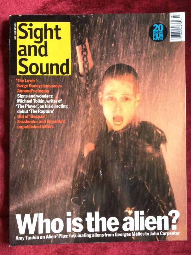SIGHT AND SOUND magazine side cover Issue 15 July 1992