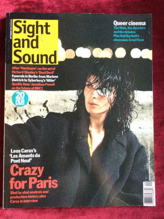 SIGHT AND SOUND magazine side cover Issue 17 September 1992
