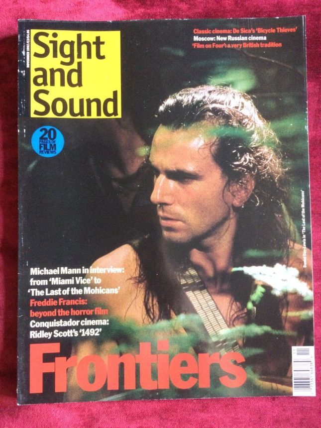 SIGHT AND SOUND magazine side cover Issue 19 November 1992