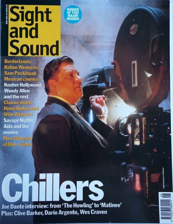 SIGHT AND SOUND magazine side cover Issue 26 June 1993
