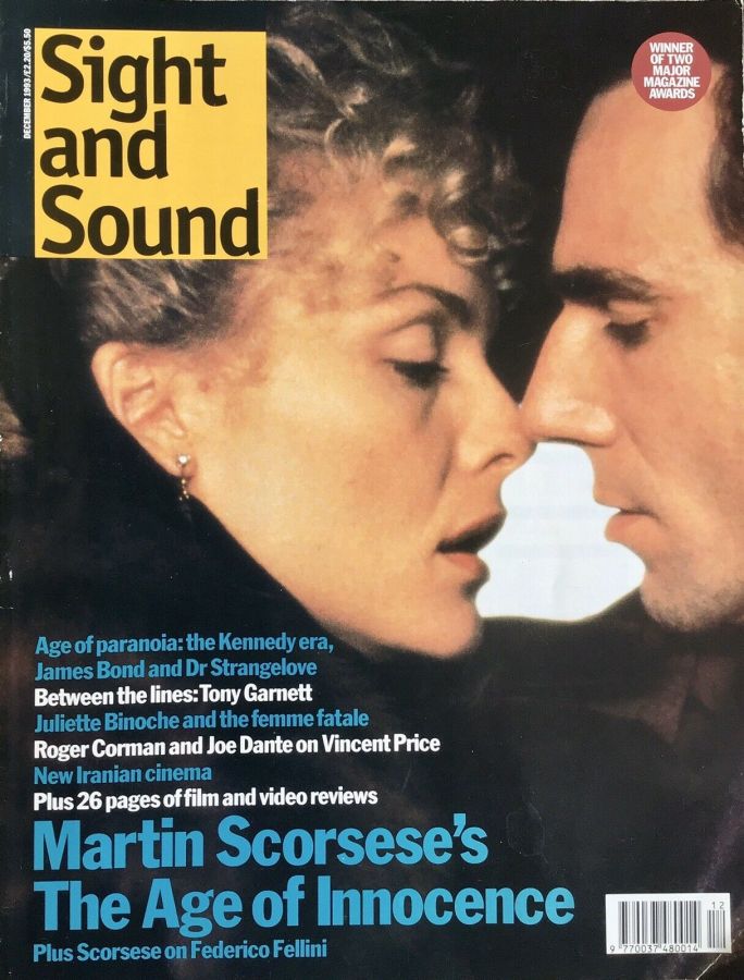 SIGHT AND SOUND magazine side cover Issue 32 December 1993