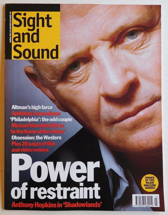 SIGHT AND SOUND magazine side cover Issue 35 March 1994