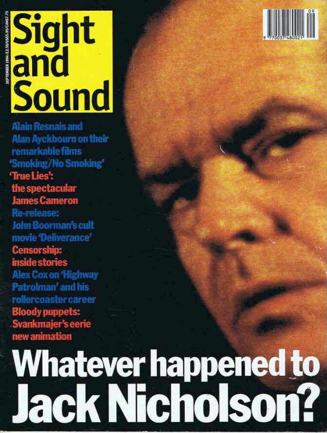 SIGHT AND SOUND magazine side cover Issue 41 September 1994