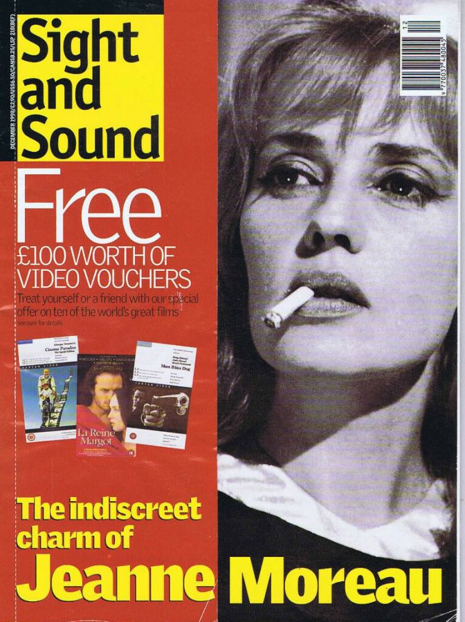 SIGHT AND SOUND magazine side cover Issue 92 December 1998