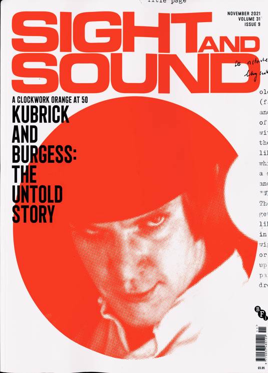 SIGHT AND SOUND magazine side cover  Vol 31 No 9  November 2021