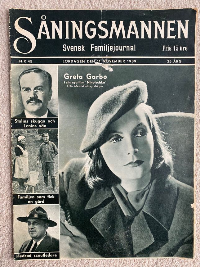 SANINGSMANNEN magazine side cover Issue 45 11 November 1939