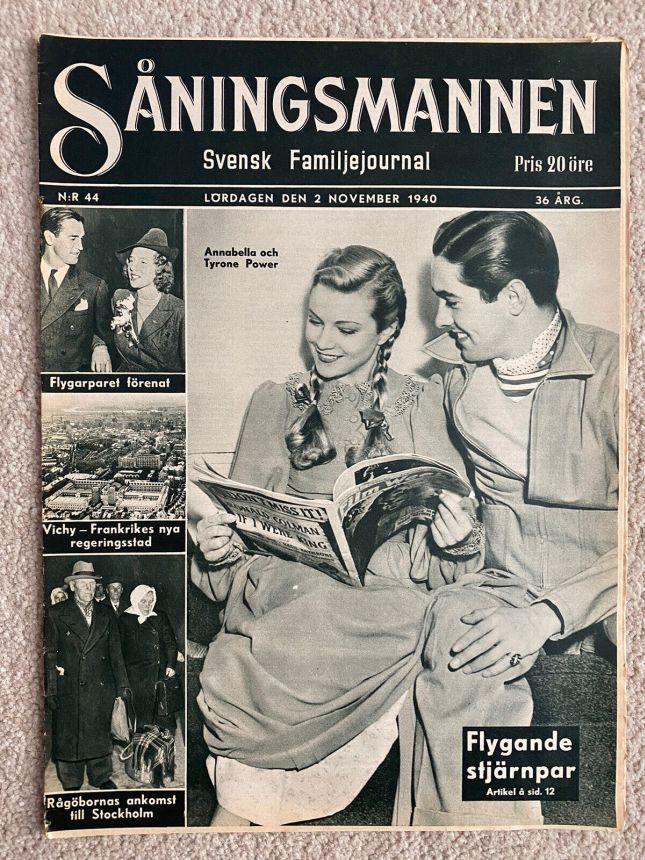 SANINGSMANNEN magazine side cover Issue 44 2 November 1940