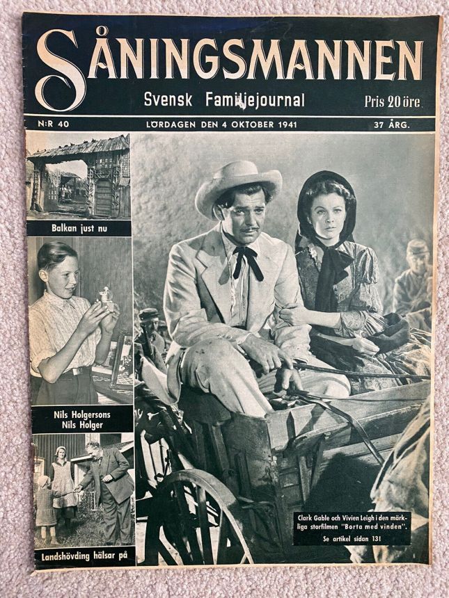 SANINGSMANNEN magazine side cover Issue 40 4 October 1941