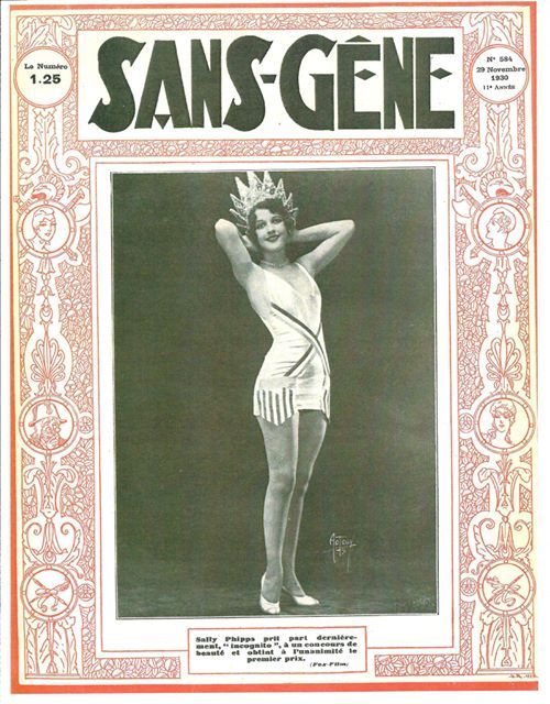 SANS-GENE magazine side cover 29 November 1930