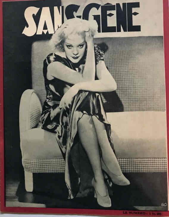 SANS-GENE magazine side cover 13 October 1935