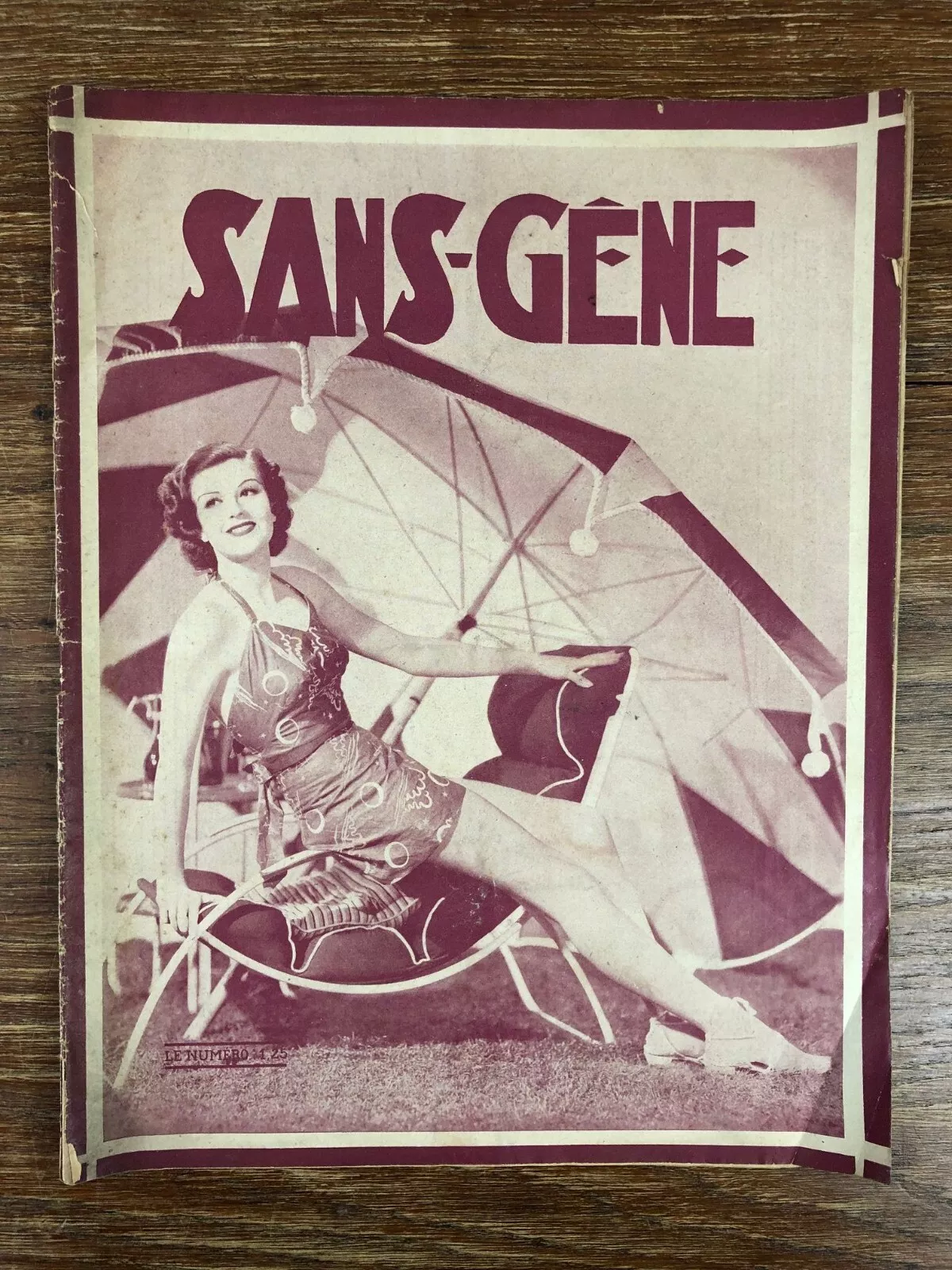 SANS-GENE magazine side cover Issue 878 18 July 1936