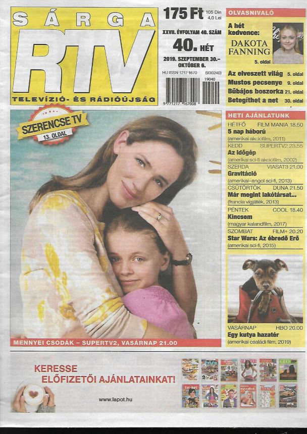 SARGA TV magazine side cover Issue 40 30 September 2019