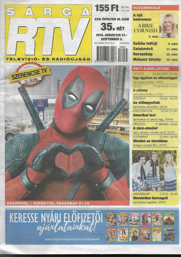 SARGA TV magazine side cover Issue 35 27 August 2018