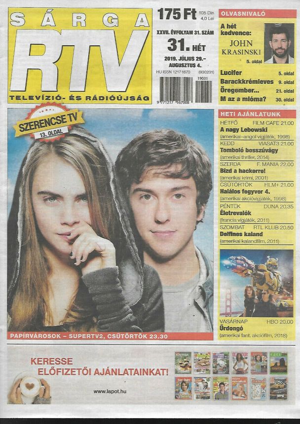 SARGA TV magazine side cover Issue 31 29 July 2019