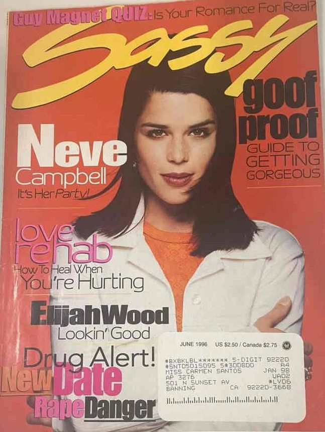 SASSY magazine side cover  June 1996
