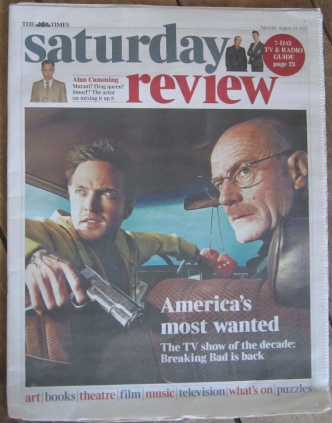 TIMES SATURDAY REVIEW magazine side cover 24 August 2013