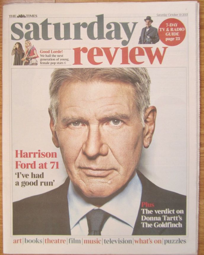 TIMES SATURDAY REVIEW magazine side cover 19 October 2013