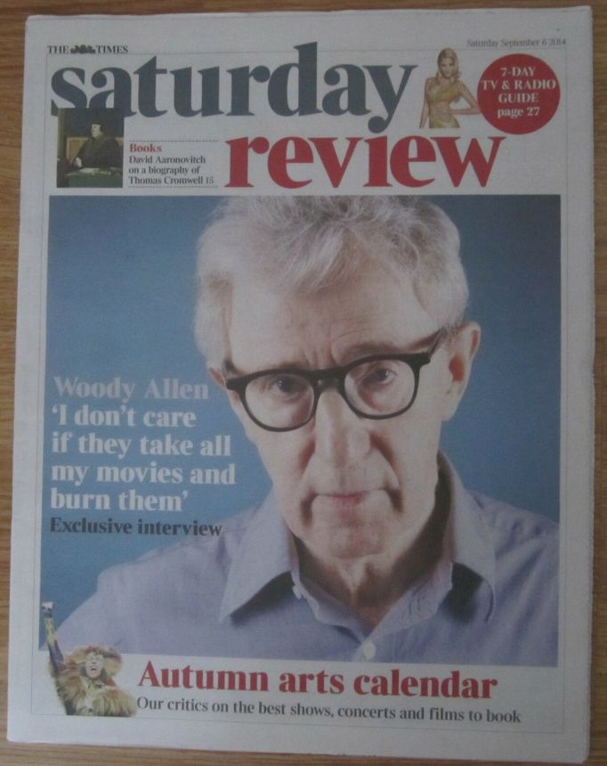 TIMES SATURDAY REVIEW magazine side cover 6 September 2014