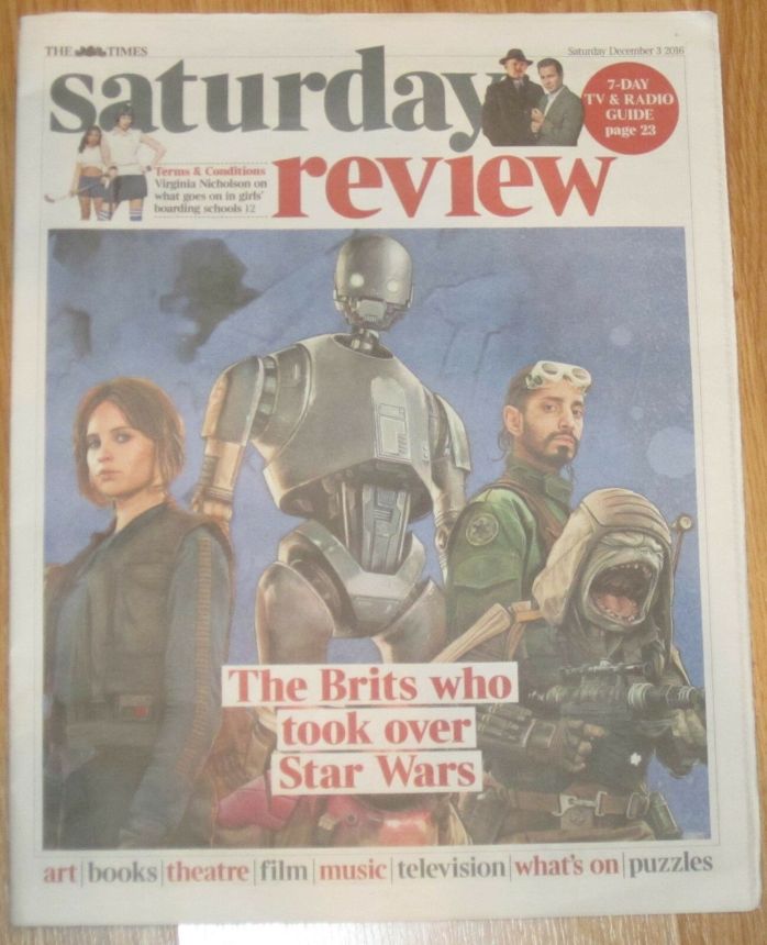 TIMES SATURDAY REVIEW magazine side cover 3 December 2016