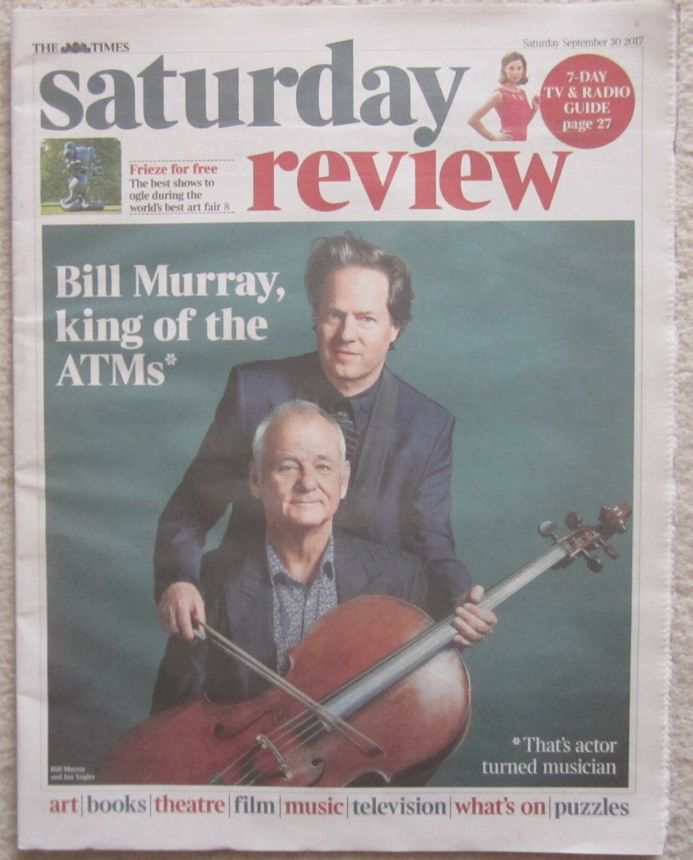 TIMES SATURDAY REVIEW magazine side cover 30 September 2017
