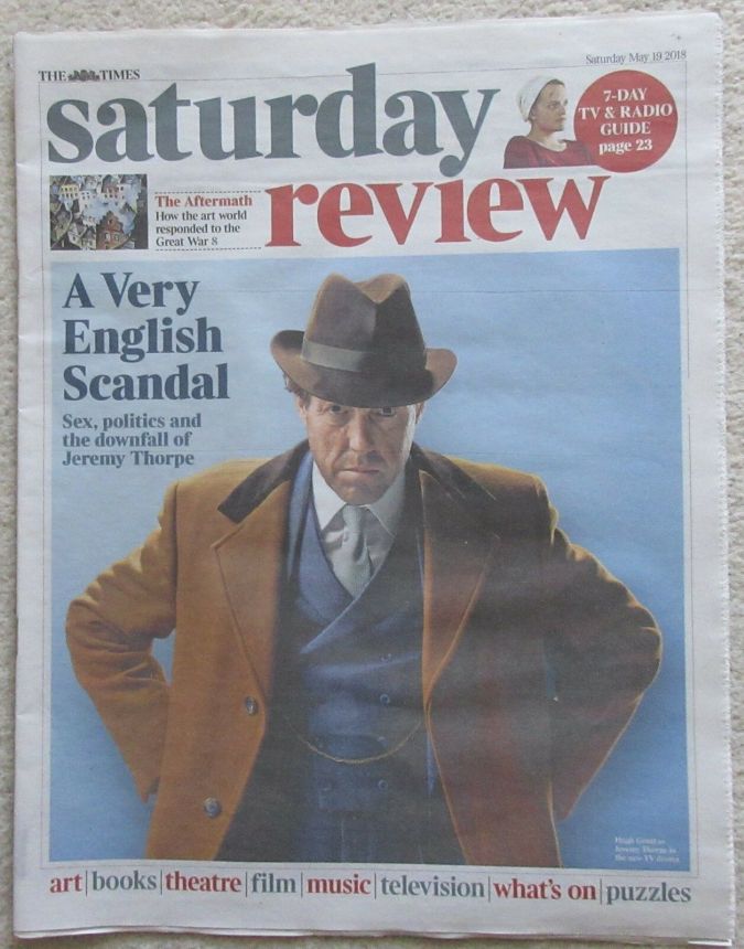 TIMES SATURDAY REVIEW magazine side cover 19 May 2018
