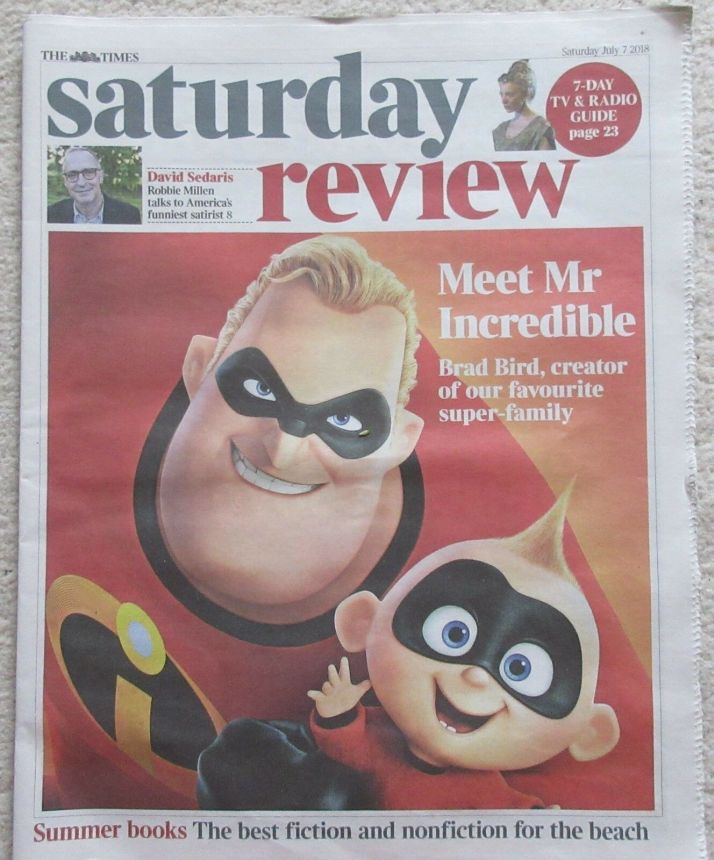 TIMES SATURDAY REVIEW magazine side cover 7 July 2018