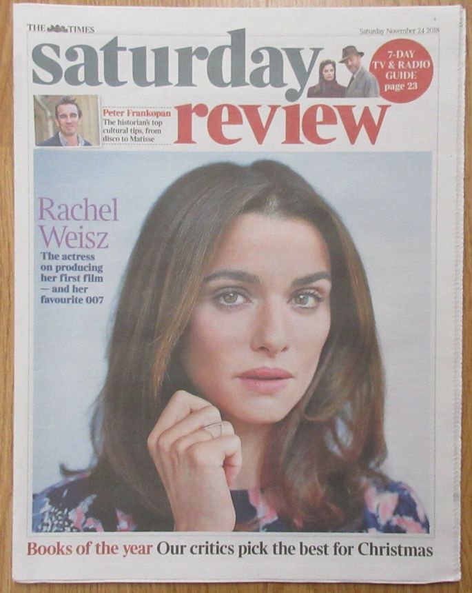 TIMES SATURDAY REVIEW magazine side cover 24 November 2018