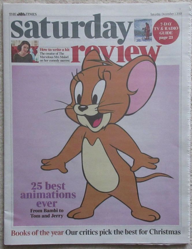 TIMES SATURDAY REVIEW magazine side cover 1 December 2018