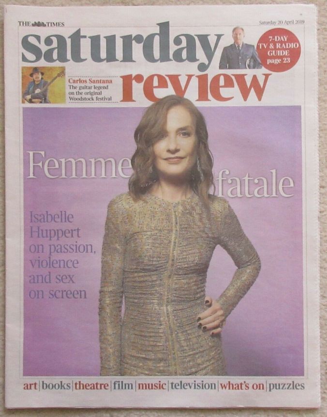 TIMES SATURDAY REVIEW magazine side cover 20 April 2019