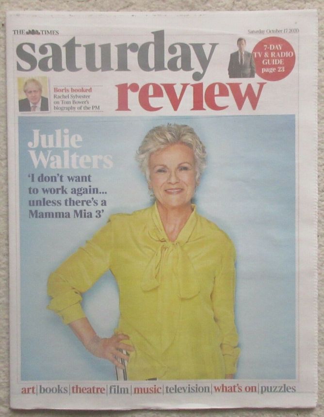 TIMES SATURDAY REVIEW magazine side cover 17 October 2020